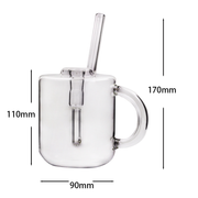 14mm Kaffeebecher Tasse Glas Bubbler Wasserpfeife Bong Dab Rig Kit