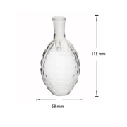 14 mm weiblicher tragbarer Glas-Ölbrenner Wasserpfeife Bong Granatenform mit Schüssel und Silikon Mundstück