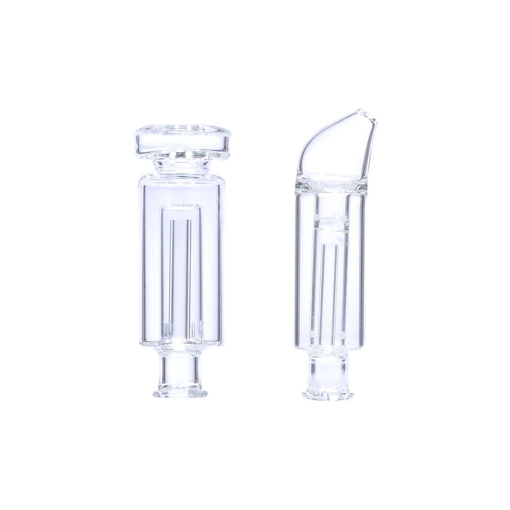 Tragbarer Wasserpfeifen-Bubbler mit gebogenem Glasmundstück für Puffco Pivot