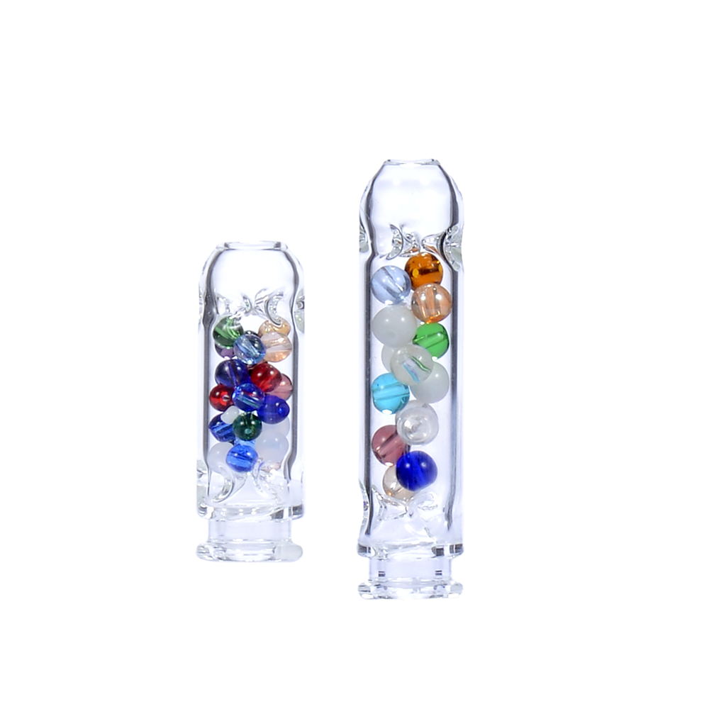 Perlenbesetztes Glas-Kühlmundstück für Puffco Pivot
