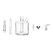 Quadratische Wasserpfeife aus Glas mit WPA Adapter für Tinymight 2 1