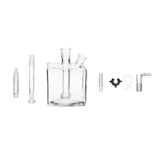 Quadratische Wasserpfeife aus Glas mit WPA Adapter für Tinymight 2 1
