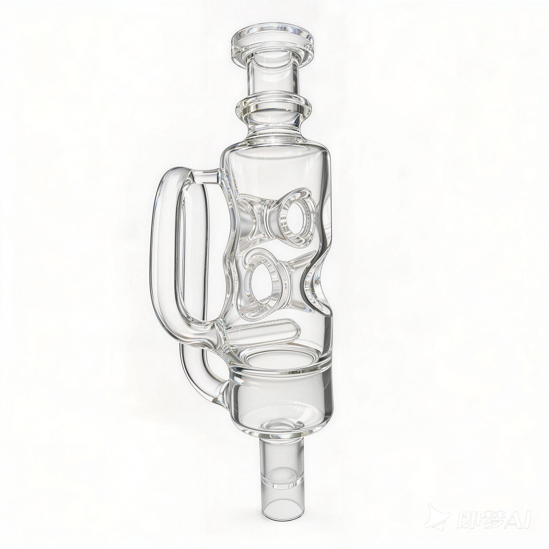 Swiss Perc Recycler Glas-Bubbler-Wasserpfeife für Arizer Solo 2, Solo 3, Air 2, Air SE