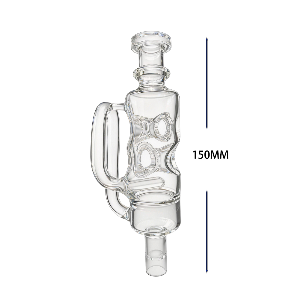 Swiss Perc Recycler Glas-Bubbler-Wasserpfeife für Arizer Solo 2, Solo 3, Air 2, Air SE