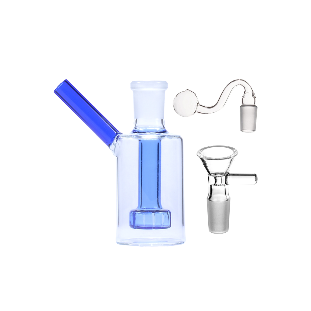 Tragbare 14-mm-Ölbrenner-Wasserpfeife aus Glas mit Matrix-Perc