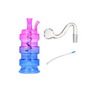 Tragbarer, mehrschichtiger, kugelförmiger Perc-Ölbrenner für Wasserpfeifen aus Glas