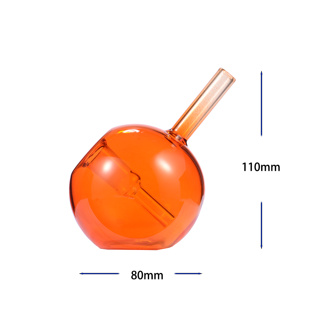 Tragbares rotes 14-mm-Glas-Bong-Set mit Kugelkopf und Ölbehälter