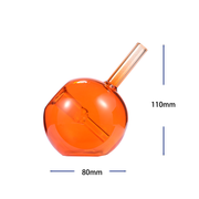 Tragbares rotes 14-mm-Glas-Bong-Set mit Kugelkopf und Ölbehälter