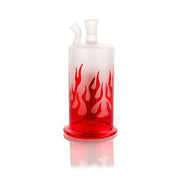 Tragbare, flaschenförmige 10-mm-Glas-Wasserpfeife mit Ölbrenner und Flammensprühfunktion