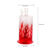 Tragbare, flaschenförmige 10-mm-Glas-Wasserpfeife mit Ölbrenner und Flammensprühfunktion