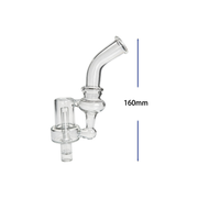 Wasserpfeife mit gebogenem Mundstück und Glasblasenfilter für Arizer Solo 3, Solo 2, Max Air 2 und SE