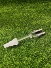 3 in 1 10mm 14mm 18mm Double Ports Dual Glas Wasserpfeife Bong Adapter für Dynavap