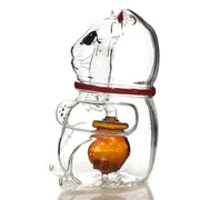XL L Lucky Cat Wasserpfeife aus Glas