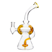 9,45“ 14mm weibliche Glas Wasserpfeife Recycler Bong Dab Rig mit Perc Arms Bowl