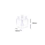 Farbige 100mm Quadrat 9 in 1 Wasserpfeife Glas Matrix Perc Bong Bubbler Kit