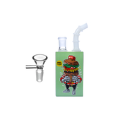 14 mm weibliche Saftbox-förmige Wasserpfeife Glas-Bong-Schalen-Set