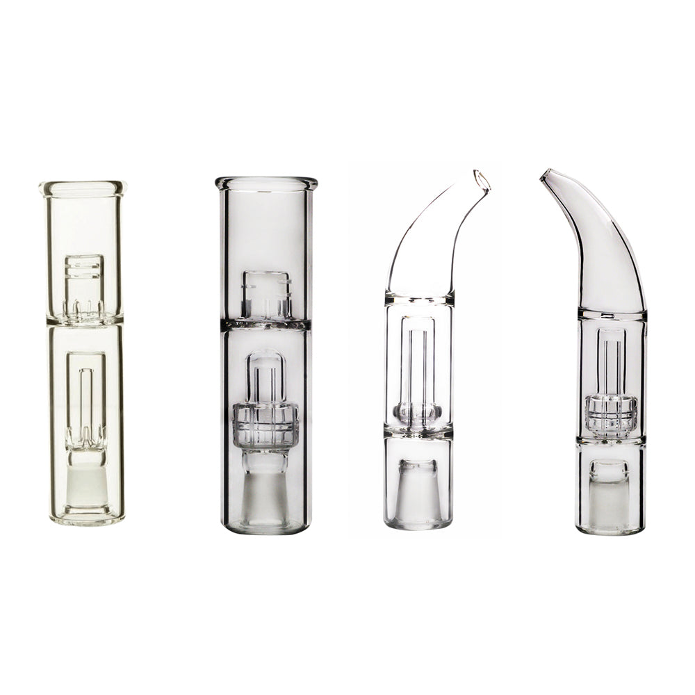 Gerade gebogene 14mm weibliche Matrix Perc Bubbler Glas Wasserpfeife Bong