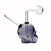 Farbige Totenkopf Form Glas Öl Brenner Pfeife Rauchen Wasserpfeife Bong mit Bowl Kit