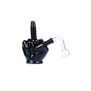 14-mm-Innengewinde, 15 cm, in Form eines Mittelfingers, Bubbler-Wasserpfeife, Bong, Glas, Ölbrenner