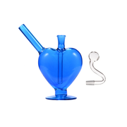 10mm Wasserpfeife mit herzförmigem Glas Ölbrenner und Kopf-Set