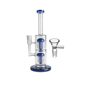 13-Zoll-Glasbong mit Doppelkammer-Baumperkolator und 18-mm-Anschluss