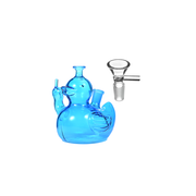Farbige 14-mm-Glasbong im Duck-Finger-Stil