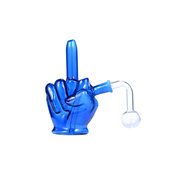 14-mm-Innengewinde, 15 cm, in Form eines Mittelfingers, Bubbler-Wasserpfeife, Bong, Glas, Ölbrenner