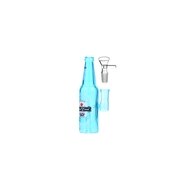 4,5 Zoll tragbare Bierflaschenform 14 mm weibliche Glaswasserpfeife Bubbler Bong