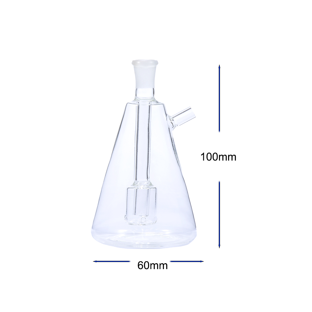 10 mm tragbarer Erlenmeyerkolben-förmiger Wasserpfeifen-Bong-Ölbrenner-Peitschenkopf-Set
