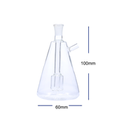 10 mm tragbarer Erlenmeyerkolben-förmiger Wasserpfeifen-Bong-Ölbrenner-Peitschenkopf-Set