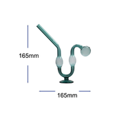 2 Stück 6-Zoll-Wasserhund-Glas-Ölbrenner-Wasserpfeife mit Ständer