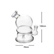 Tragbares 14 mm 4 Zoll Wasserpfeifen Bong Glaskopf Set in Kugelform