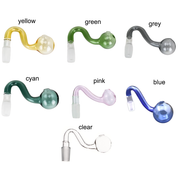 2 Stück 10 mm, 14 mm, 18 mm, männlich, farbige Ölbrenner-Glasschale, 30 mm Durchmesser