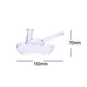 14 mm Tankförmige Glaswasserpfeife mit Kopf