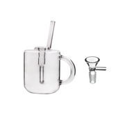 14mm Kaffeebecher Tasse Glas Bubbler Wasserpfeife Bong Dab Rig Kit