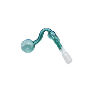 2 Stück farbige 14-mm-Ölbrenner-Glaspfeife mit männlichem Totenkopf und 30-mm-Kopf