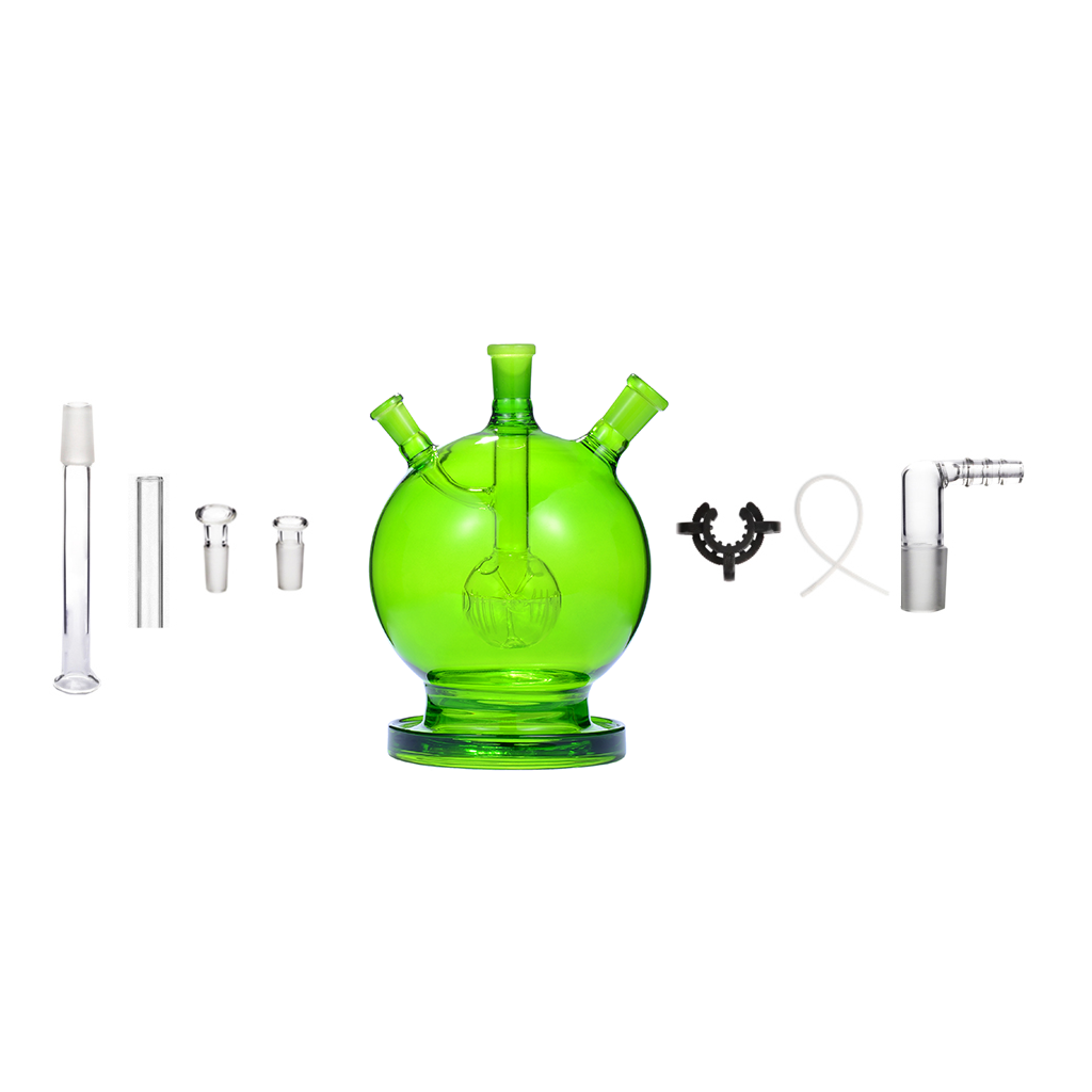 8 in 1 14 mm farbiger Mega Globe MK2 Flat Earth Version Ball Percolator Wasserpfeifen-Bong-Set