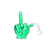 14-mm-Innengewinde, 15 cm, in Form eines Mittelfingers, Bubbler-Wasserpfeife, Bong, Glas, Ölbrenner