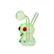 Tragbarer Ölbrenner in Form einer Eule mit Glasblasrohr