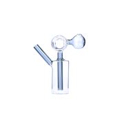 Wasserpfeife mit Ölbrenner aus recyceltem Glas im Vortex-Stil