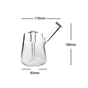 5.5” 14mm Hammer Glass Water Pipe Bubbler Built in Downstem