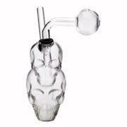 Doppelter Schädel Glas Ölbrenner Pfeife Rauchen Wasserpfeife Bong