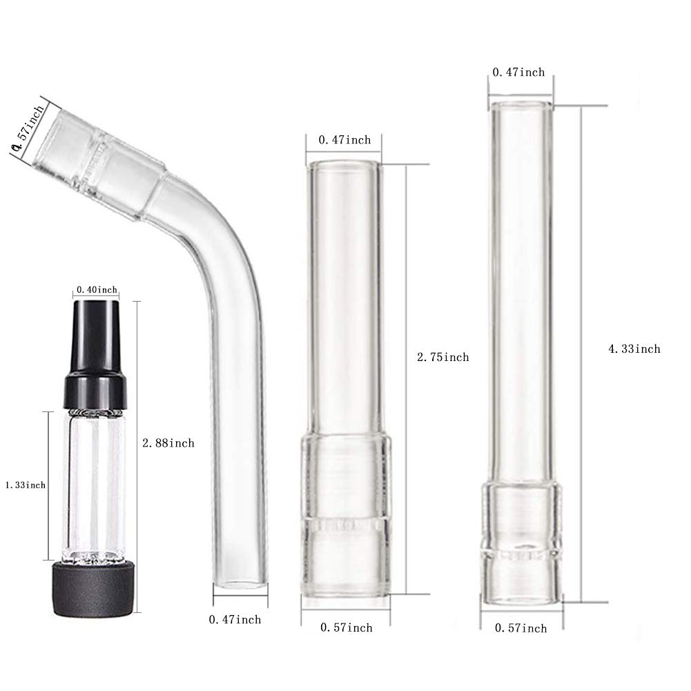 4PCS Glas Stiel Rohr Kit Aroma Glas Ersatz für Arizer Solo 3 Max SE 2 Air 2