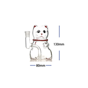 XL L Lucky Cat Wasserpfeife aus Glas