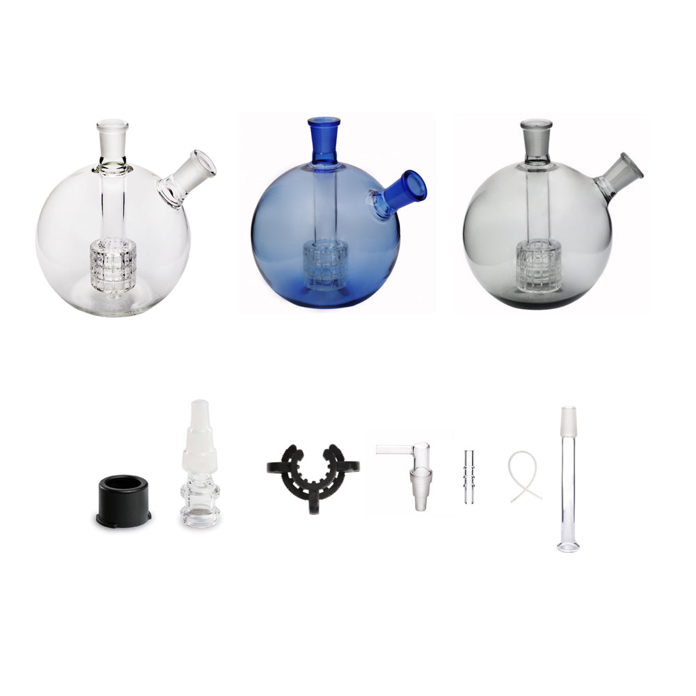 Mega Globe Glas Wasserpfeife Bong Dab Rig Adapter Peitsche Kit für Storz Bickel mächtig mächtig + Crafty +