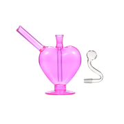 10mm Wasserpfeife mit herzförmigem Glas Ölbrenner und Kopf-Set