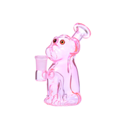 14 mm farbige Ölbrenner-Glaspfeife in Hundform mit Bubbler-Bong und Kopf
