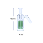 4 Zoll 14 mm 45 Grad 3-facher Downstem-Perc-Glas-Aschfänger