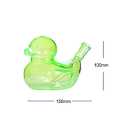 4 Zoll 14 mm weiblich Niedliche Ente Form Glas Wasserpfeife Bong Dab Rig
