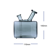 Farbfernseher quadratische Form 14 mm weiblicher Anschluss Wasserpfeife Glasbong Dab Rig mit Kopf